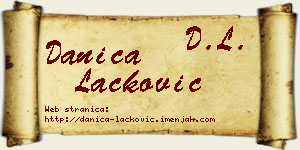 Danica Lacković vizit kartica